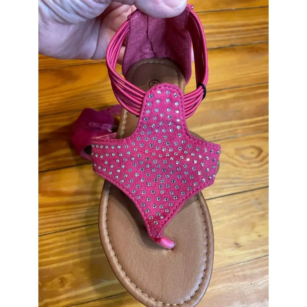 Bobbie Brooks Thonged Rhinestone Sandals‎ Size Youth 12
